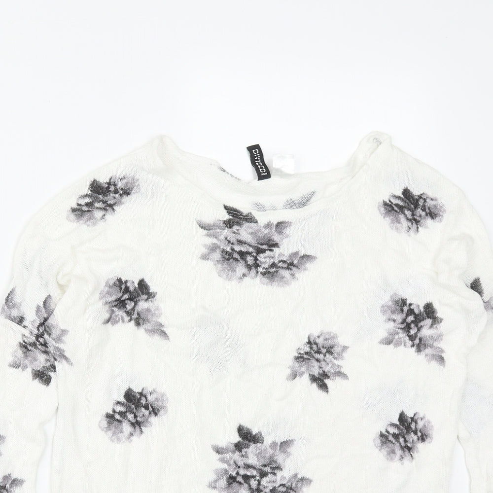 Womens UK Size S H&M White Pullover Jumper