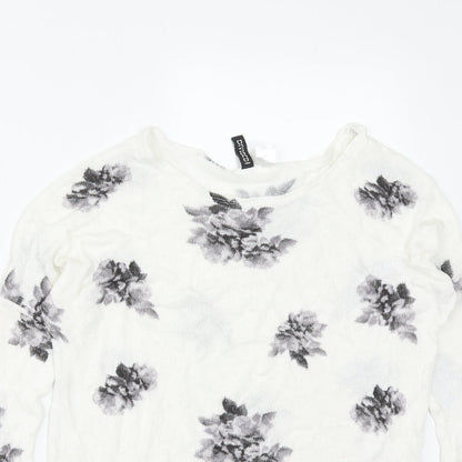 Womens UK Size S H&M White Pullover Jumper