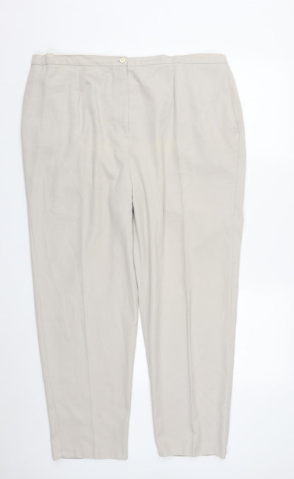 Womens UK Size 22 essence Regular Fit  Beige Trousers