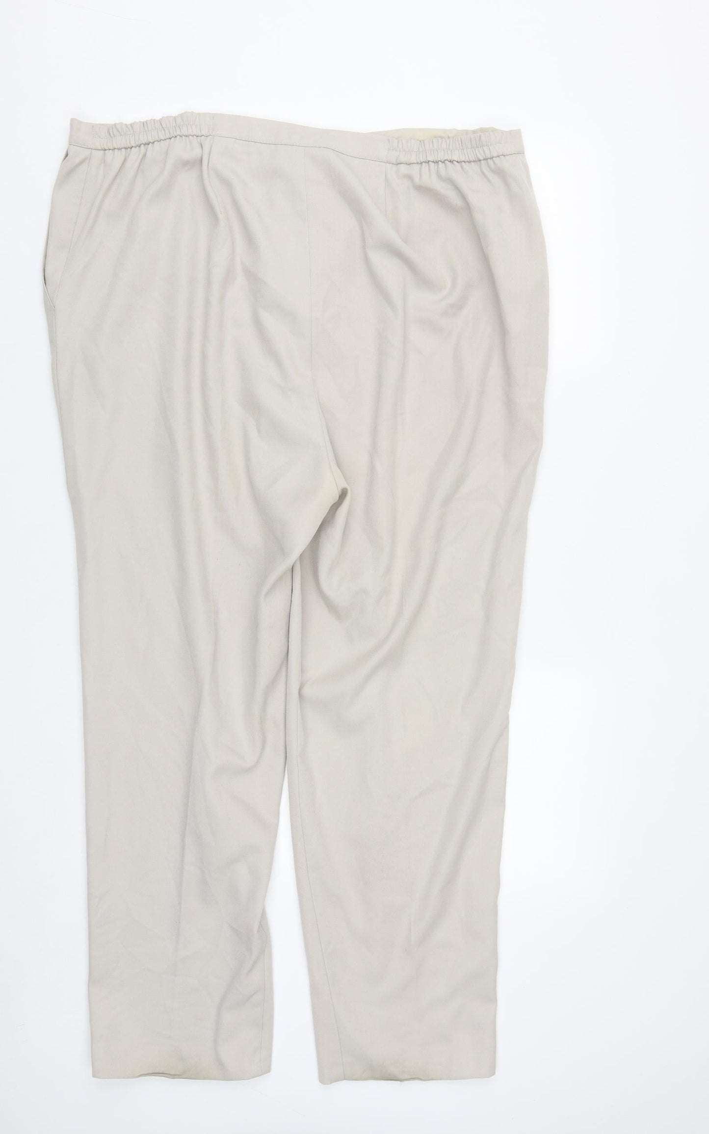 Womens UK Size 22 essence Regular Fit  Beige Trousers