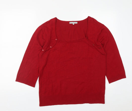 Womens UK Size XL Paramour Red Pullover Jumper