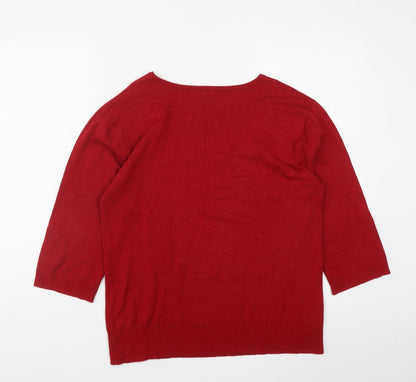 Womens UK Size XL Paramour Red Pullover Jumper