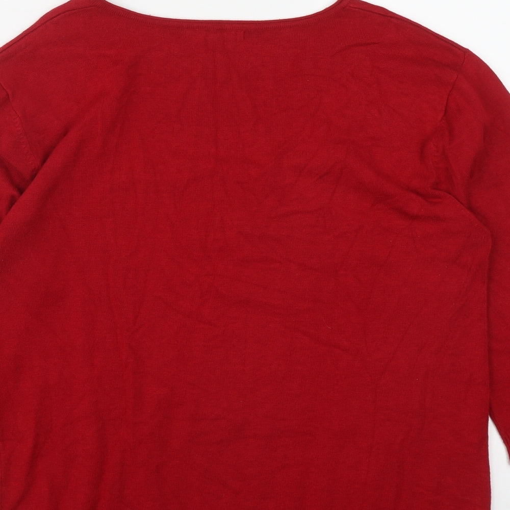 Womens UK Size XL Paramour Red Pullover Jumper