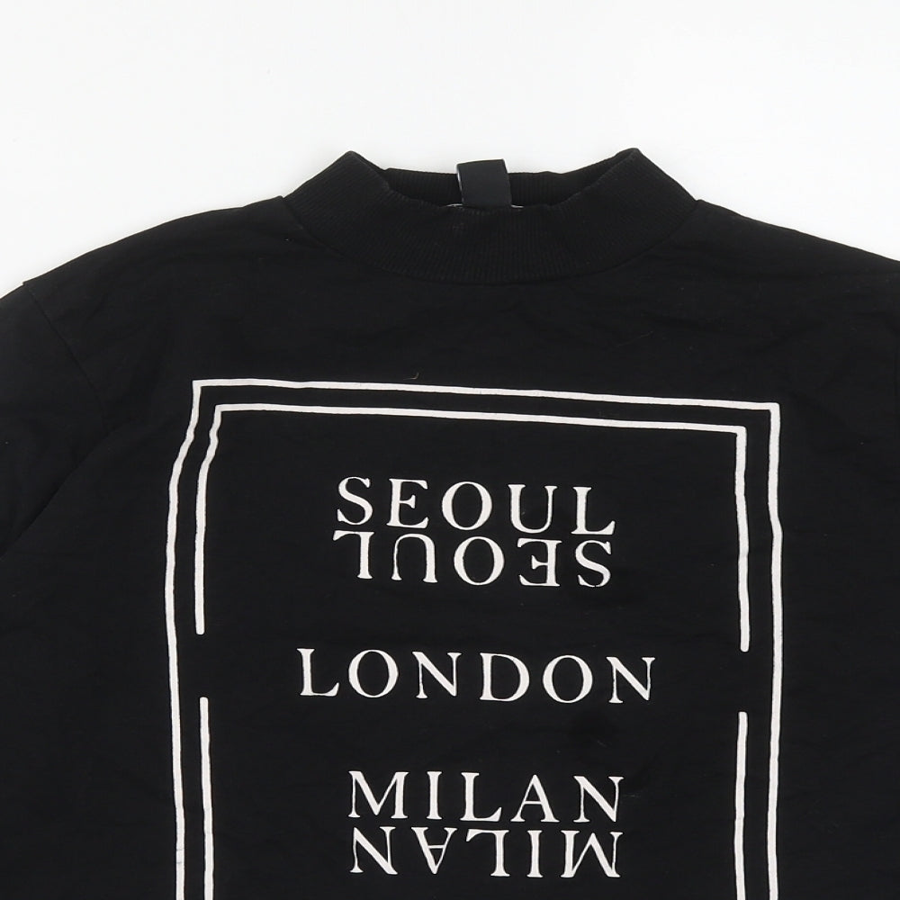 Atmosphere Womens Black  Cotton Pullover Sweatshirt Size 6   - London/Milan