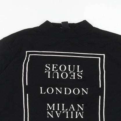 Atmosphere Womens Black  Cotton Pullover Sweatshirt Size 6   - London/Milan