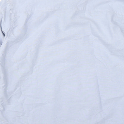 Mens UK Size M Dunnes Blue  Button-Up Long Sleeve Casual Shirt
