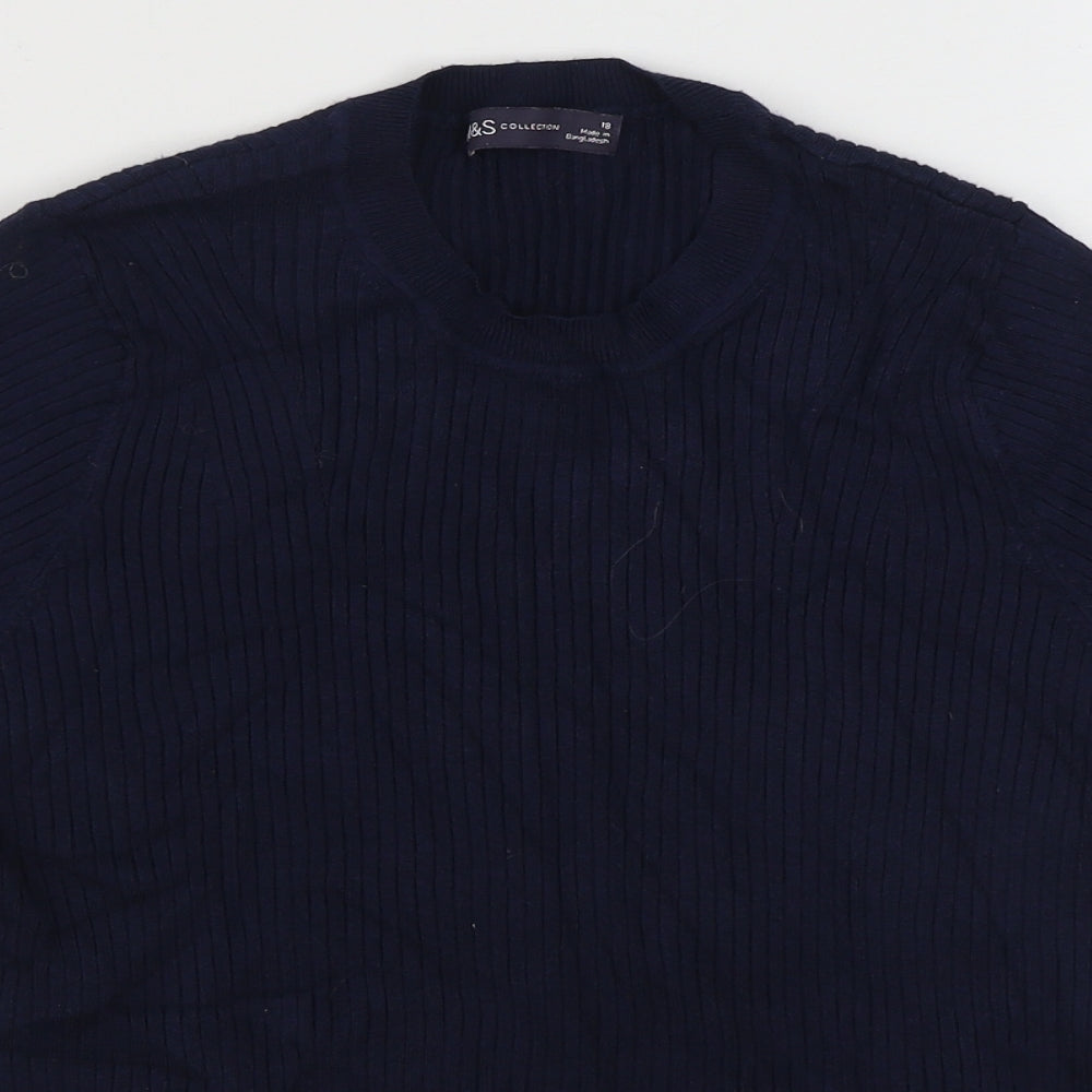 Womens UK Size 18 Marks and Spencer Blue Pullover Jumper