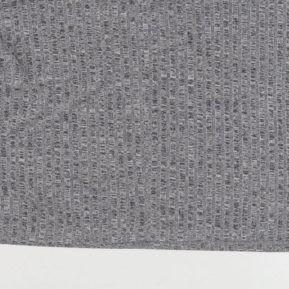 SheIn Womens Grey Boat Neck  Polyester Pullover Jumper Size XL