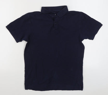 Dunnes Stores Mens Blue  Cotton  Polo Size XS Collared Pullover
