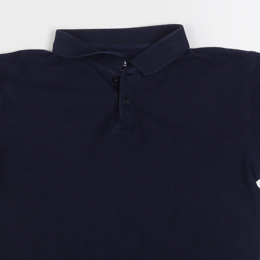 Dunnes Stores Mens Blue  Cotton  Polo Size XS Collared Pullover