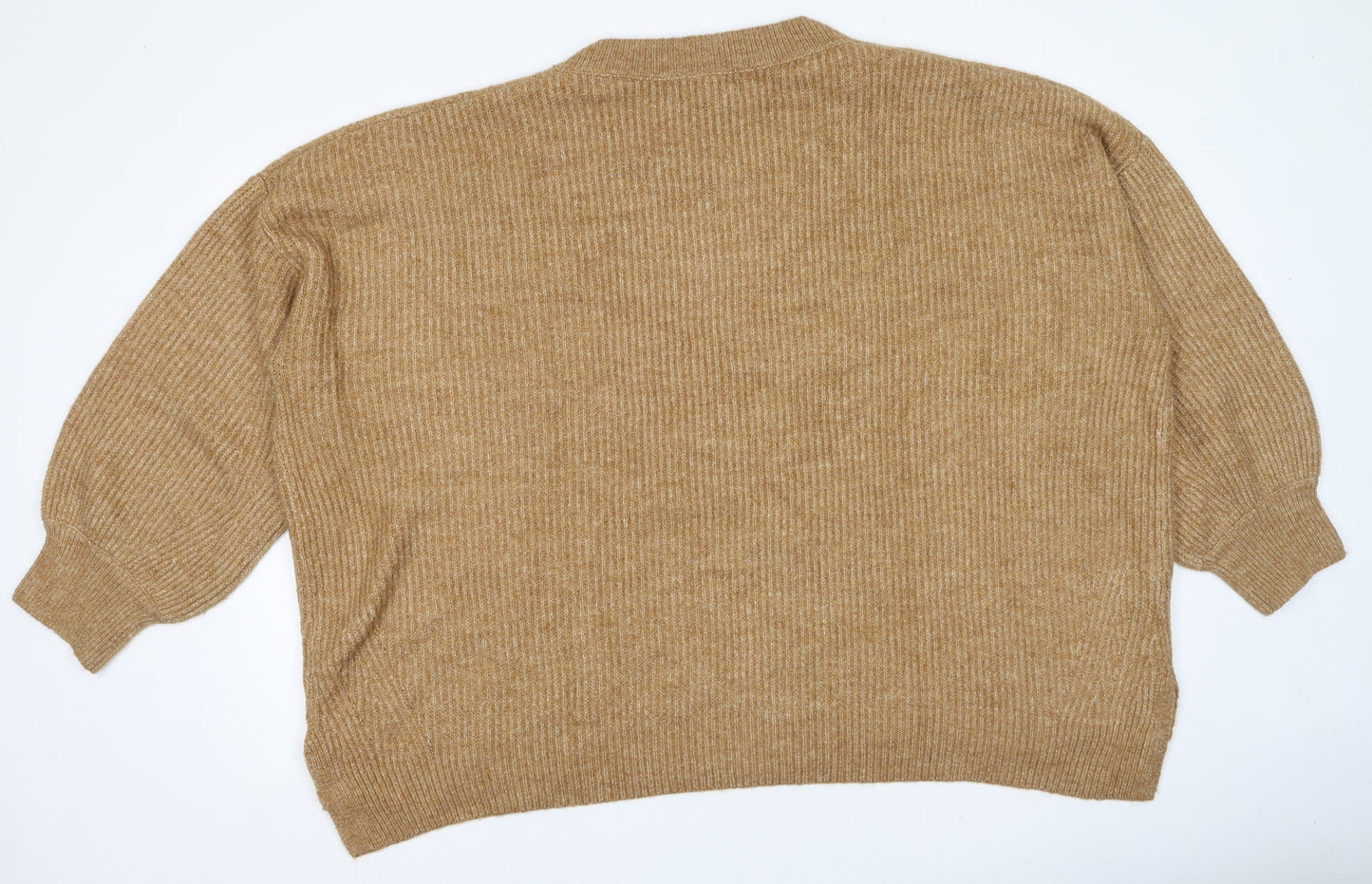 Primark  Womens Brown Round Neck  Acrylic Pullover Jumper Size 2XL