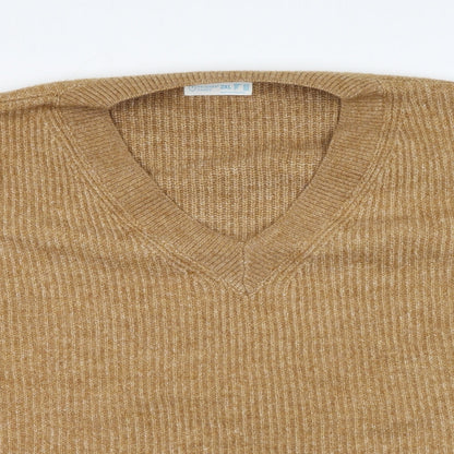 Primark  Womens Brown Round Neck  Acrylic Pullover Jumper Size 2XL