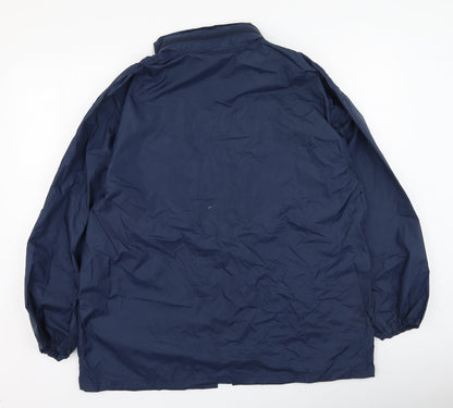 Mens UK Size S Result Blue Rain Coat