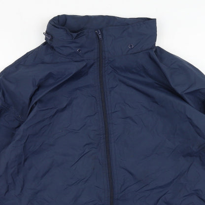 Mens UK Size S Result Blue Rain Coat