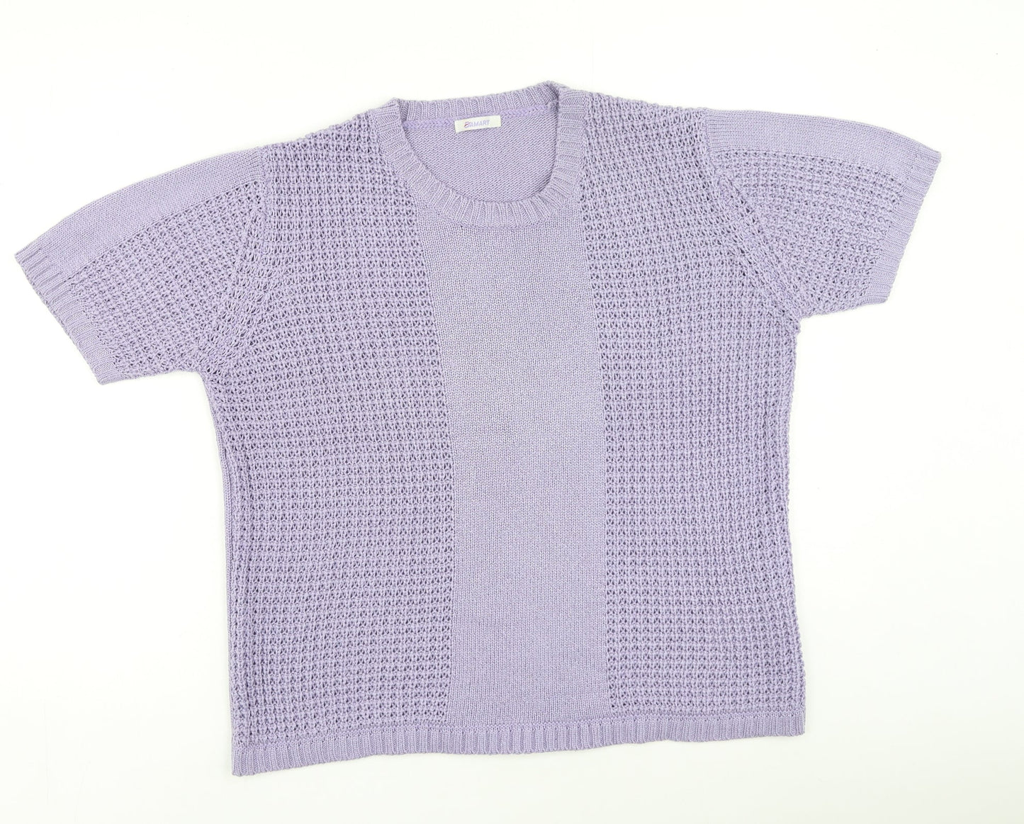 Damart Womens Purple Round Neck  Acrylic Pullover Jumper Size M