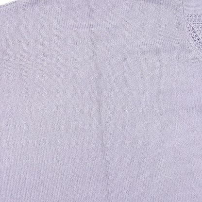 Damart Womens Purple Round Neck  Acrylic Pullover Jumper Size M