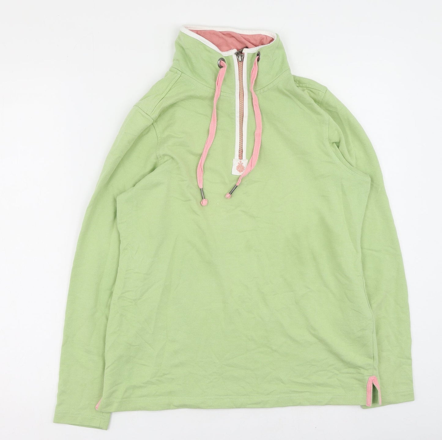 Tay Berry Womens Green High Neck  Viscose Pullover Jumper Size S