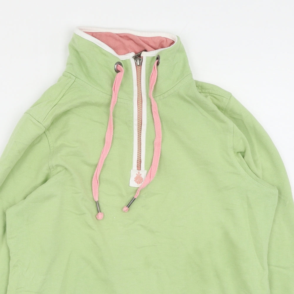 Tay Berry Womens Green High Neck  Viscose Pullover Jumper Size S