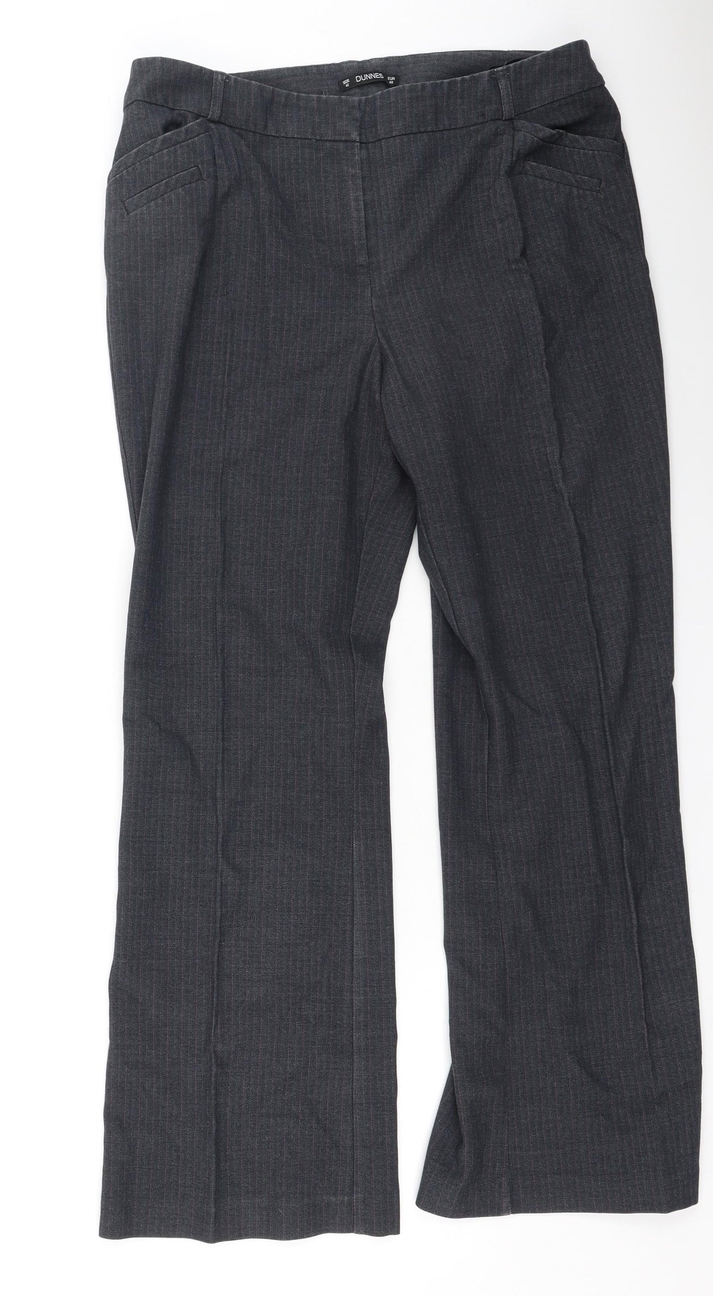 Womens UK Size 12 Dunnes Stores Regular Fit  Grey Trousers