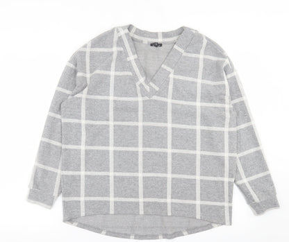 Womens UK Size 8 River Island Grey Pullover Jumper