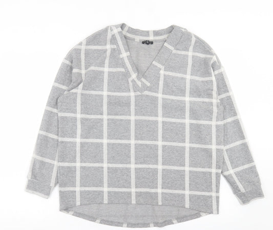 Womens UK Size 8 River Island Grey Pullover Jumper