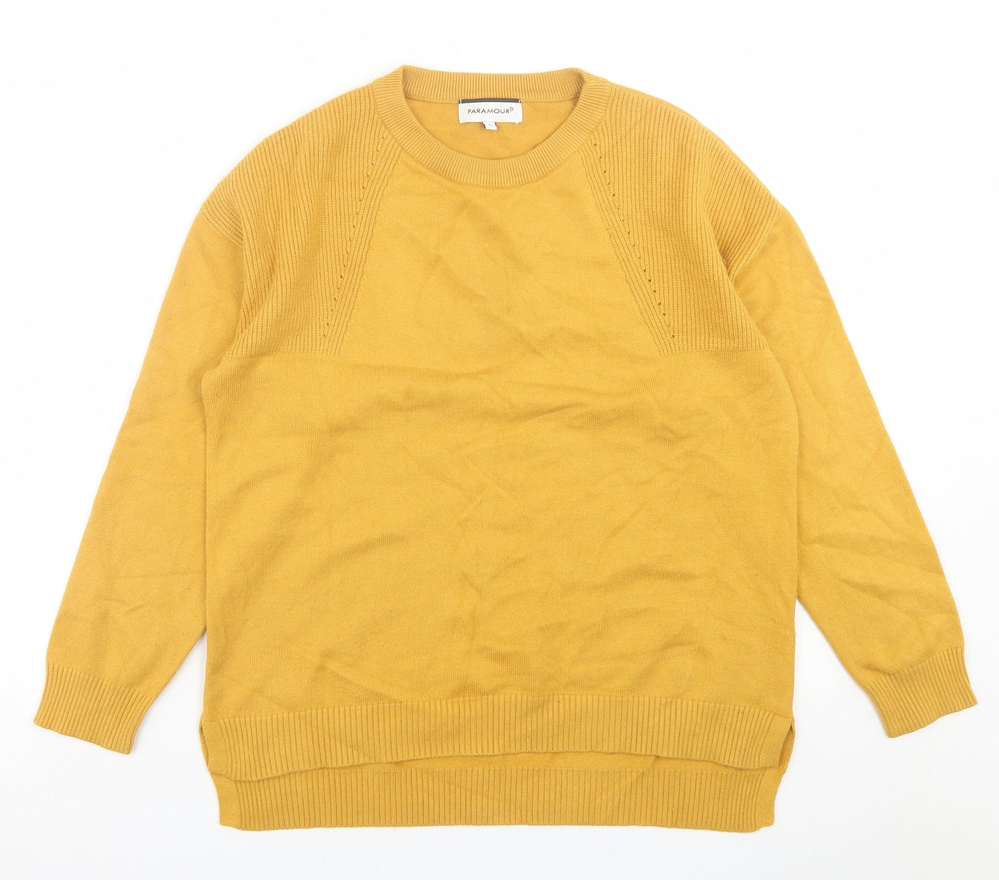 Womens UK Size L Paramour Yellow Pullover Jumper