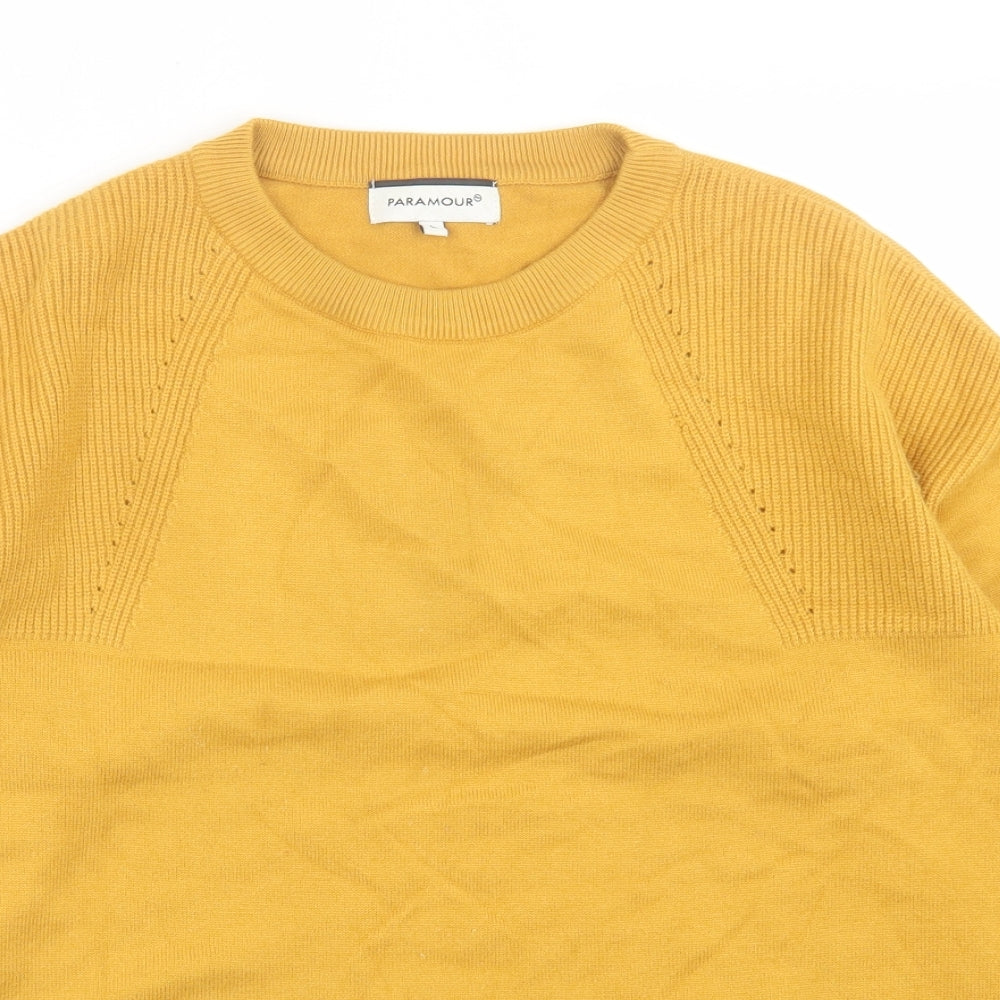Womens UK Size L Paramour Yellow Pullover Jumper