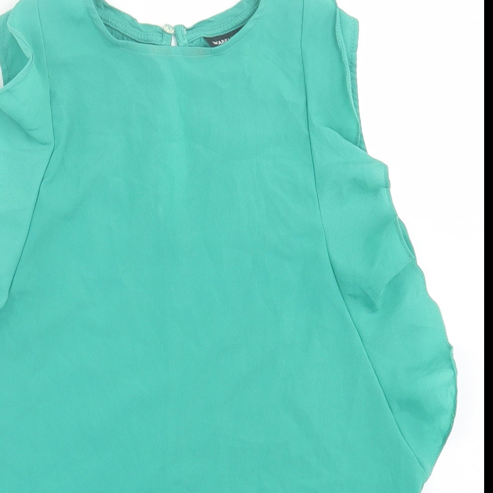 Womens UK Size 12 Warehouse Green Basic Tank