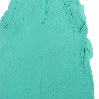 Womens UK Size 12 Warehouse Green Basic Tank