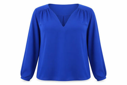 Womens UK Size S Mango Blue Basic Blouse