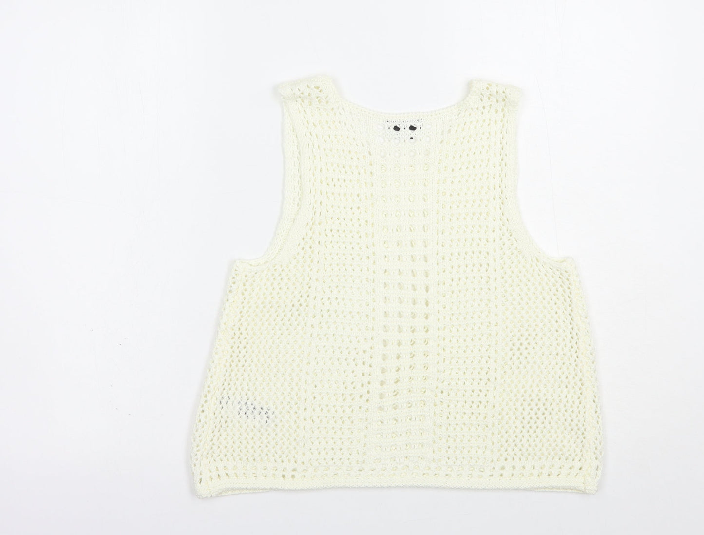Womens UK Size 10 Topshop Ivory Basic Tank