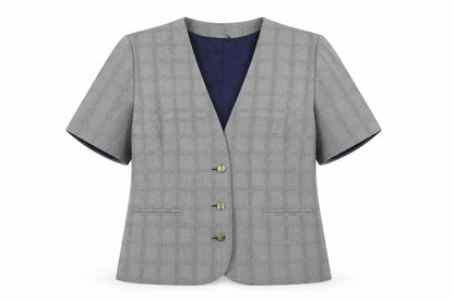 Paul Separates Womens Grey Plaid  Jacket Blazer Size 16  Button