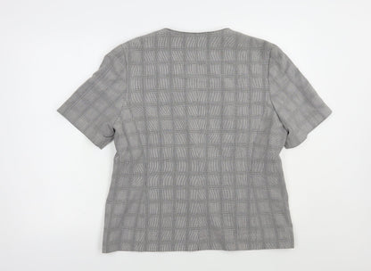 Paul Separates Womens Grey Plaid  Jacket Blazer Size 16  Button