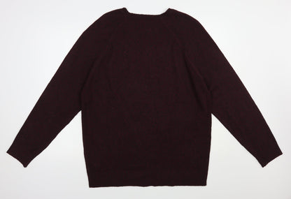 Primark Mens Purple Crew Neck  Polyester Pullover Jumper Size XL