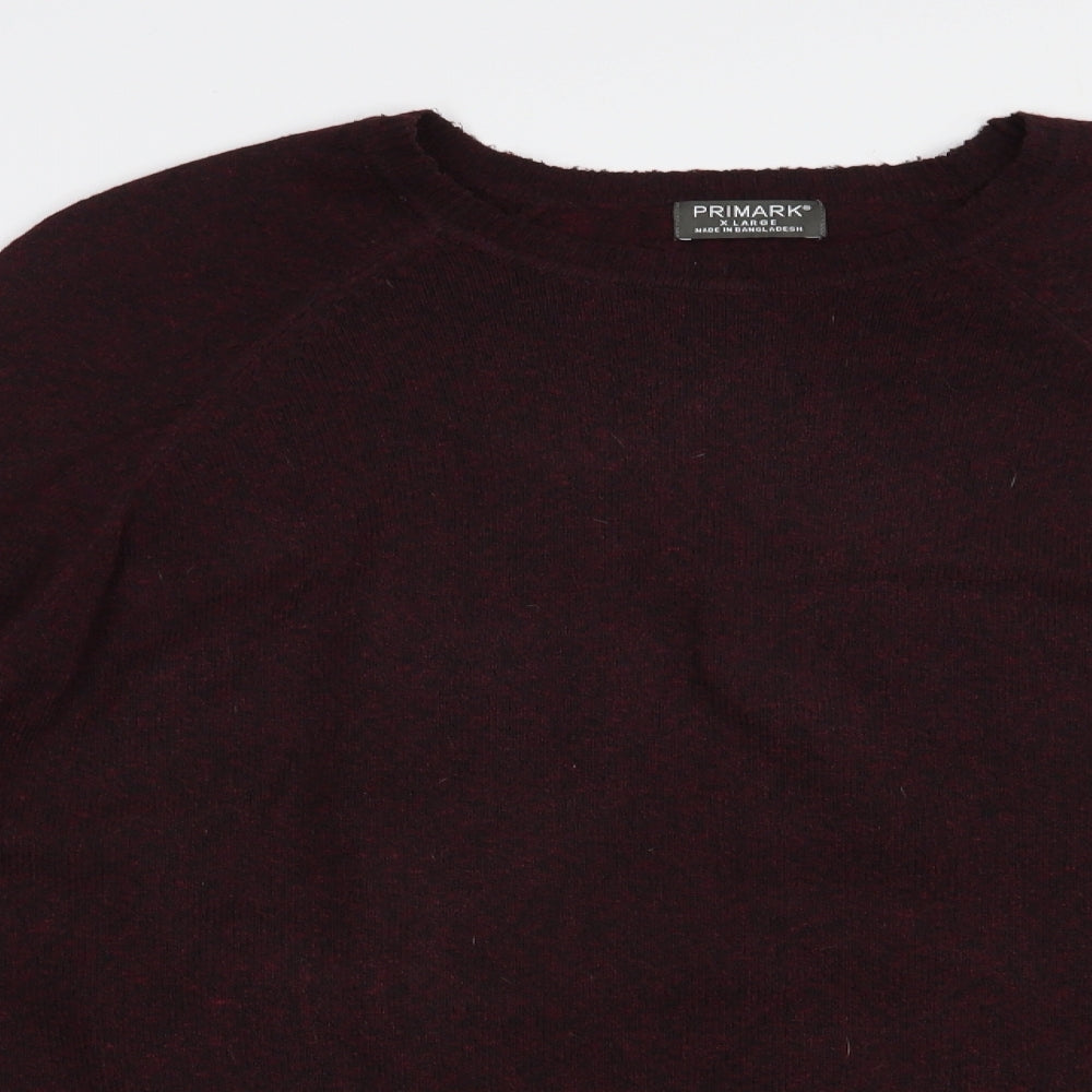 Primark Mens Purple Crew Neck  Polyester Pullover Jumper Size XL