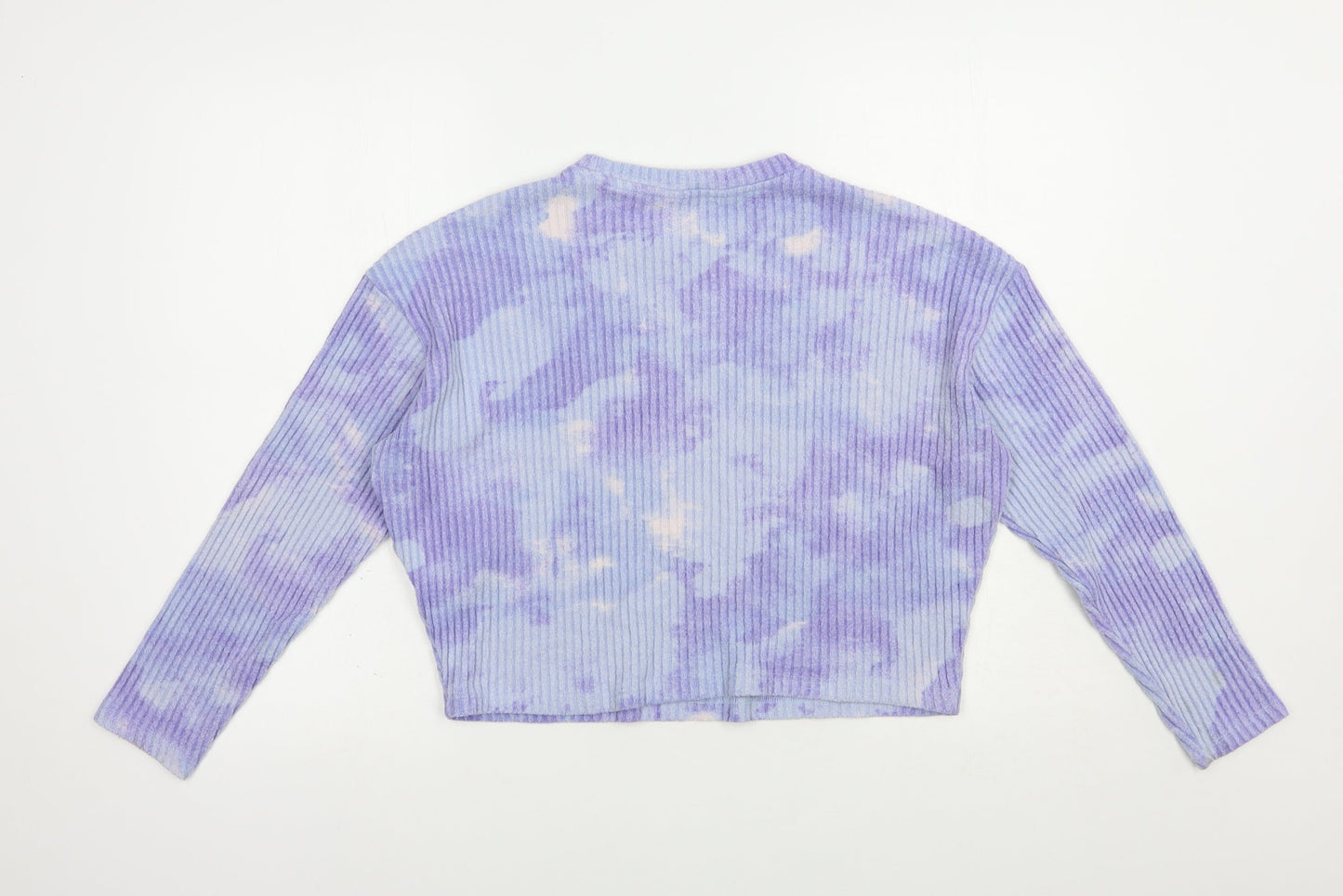 H&M Girls Purple Geometric Viscose Pullover Sweatshirt Size 12-13 Years  Pullover - Batik