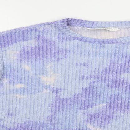H&M Girls Purple Geometric Viscose Pullover Sweatshirt Size 12-13 Years  Pullover - Batik