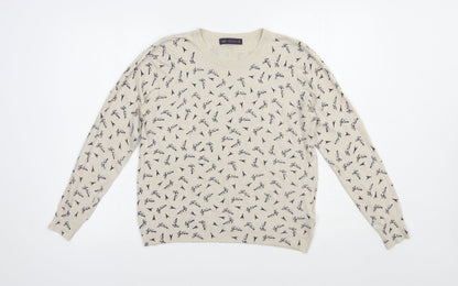 Womens UK Size 14 Marks and Spencer Beige Pullover Jumper