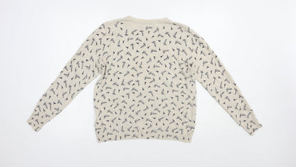 Womens UK Size 14 Marks and Spencer Beige Pullover Jumper