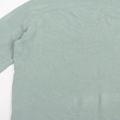TU Womens Green Scoop Neck  Acrylic Pullover Jumper Size 14