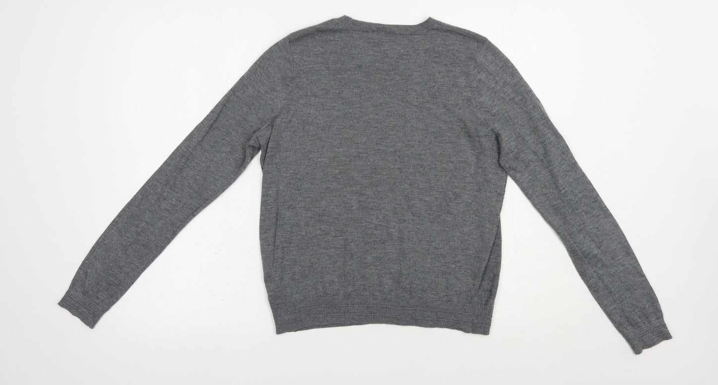 Womens UK Size 12 Topshop Grey Pullover Jumper