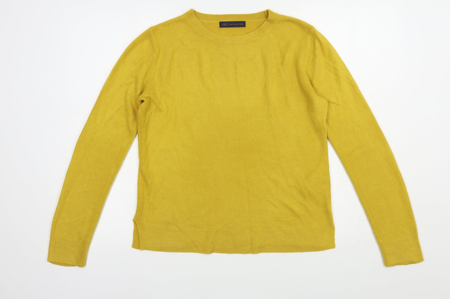 Womens UK Size 12 Marks and Spencer Yellow Pullover Jumper