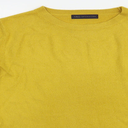 Womens UK Size 12 Marks and Spencer Yellow Pullover Jumper