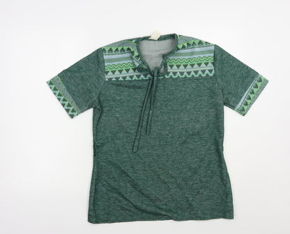 Womens UK Size M Preworn Green Pullover Jumper