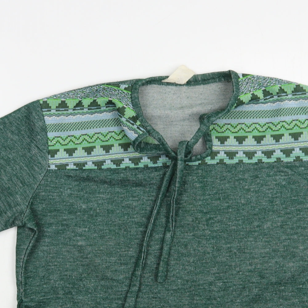 Womens UK Size M Preworn Green Pullover Jumper