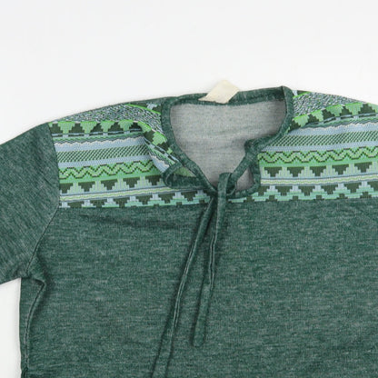 Womens UK Size M Preworn Green Pullover Jumper