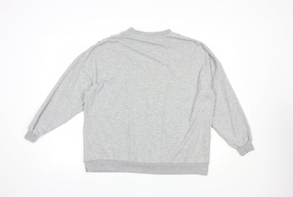 Nutmeg Womens Grey  Polyester Pullover Sweatshirt Size 14  Pullover