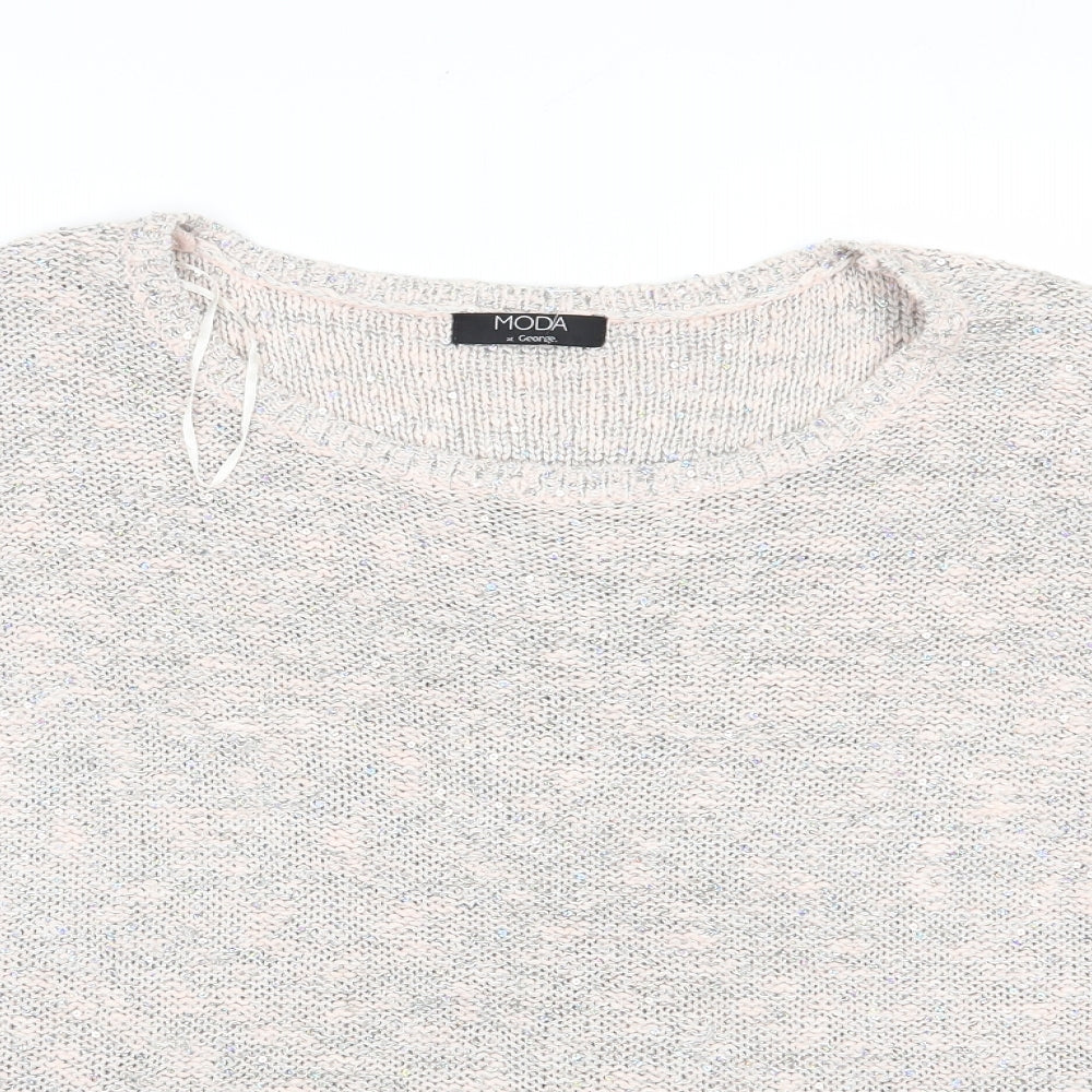 George Womens Pink Boat Neck  Camel Pullover Jumper Size 14