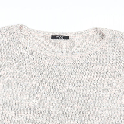 George Womens Pink Boat Neck  Camel Pullover Jumper Size 14