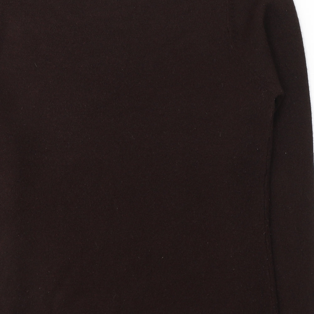 Womens UK Size S Ellie Louise Brown Basic Blouse